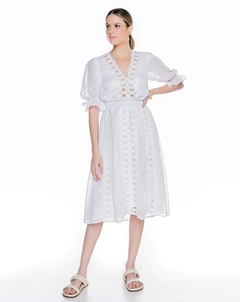 Vestido Maria na cor Branco, fotografia original da peça